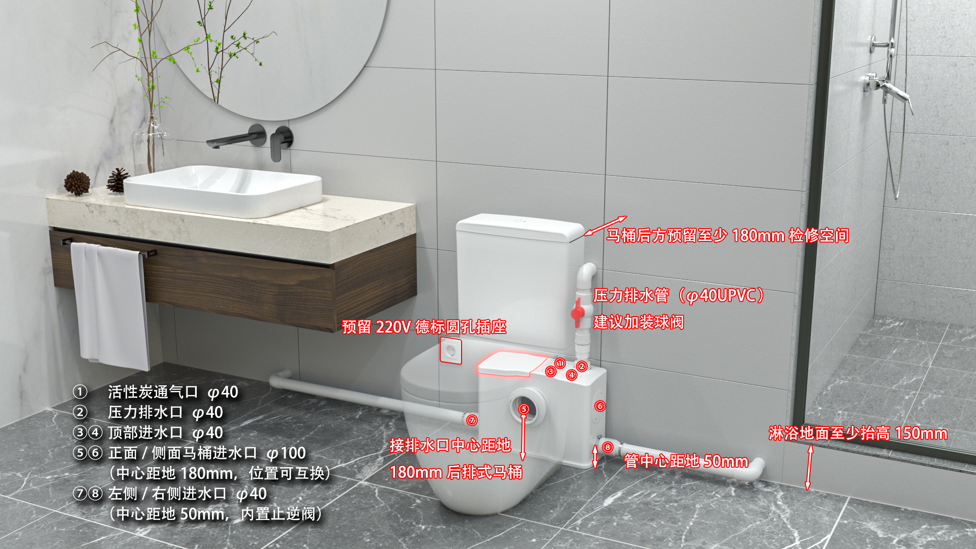 衛(wèi)生間污水提升器 衛(wèi)生間污水提升器